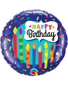 Happy Birthday Candles & Cake - 18 Inch Foil Balloon (49037Q)