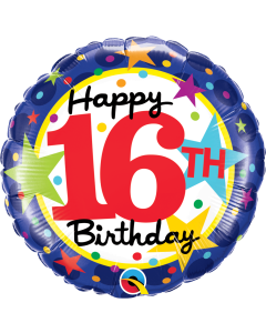 16th Birthday Stars - 18 Inch Foil Balloon (49610Q)