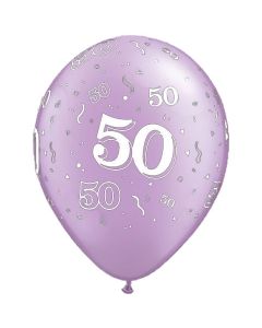 50-A-Round Lavender Pearl - 28cm (11 Inch) Latex Balloon (50-08)