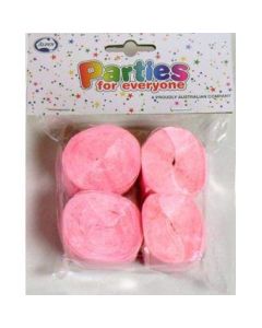 Pink Crepe Streamers (Pack of 4) (510031A)