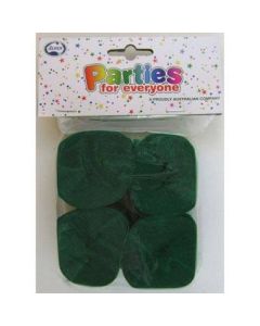Green Natural Crepe Streamers (Pack of 4) - 35mm wide x 13m long x 4 qty (510044A)