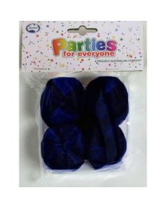 Navy Blue Crepe Streamers (Pack of 4) - 35mm wide x 13m long x 4 qty (510053A)