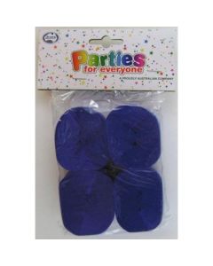 French Blue Crepe Streamers (Pack of 4) - 35mm wide x 13m long x 4 qty (510054A)