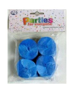 Sky Blue Crepe Streamers (Pack of 4) - 35mm wide x 13m long x 4 qty (510056A)