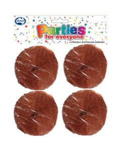Dark Brown Crepe Streamers (Pack of 4) - 35mm wide x 13m long x 4 qty (510072A)