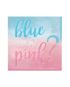 The Big Reveal Lunch Napkins (Gender Reveal) (512703AM)