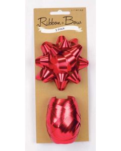 Ribbon & Bow Star & Egg - Red (E2440)