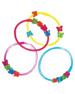 Butterfly Charm Bracelets Pack 4 - Party Favours (E2456)