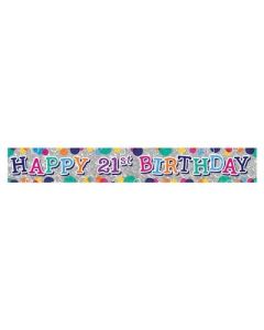 Banner 21st Birthday (E3154)