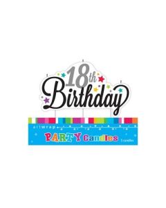 18th Birthday Stars Candle (E3346)