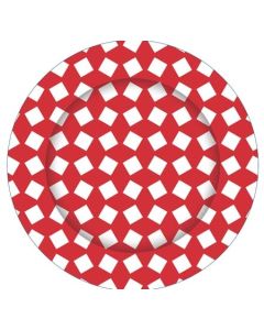 Crimson Red Printed - Plates (E3529)