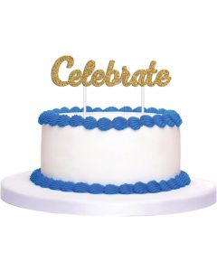 Cake Topper - Gold Celebrate (E4111)