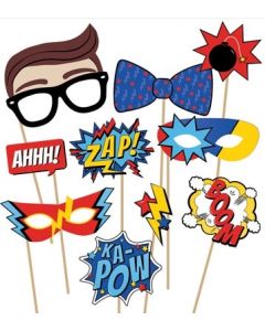 Photo Prop Set - Superhero 10 Pack (E4978)