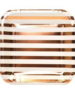 Rose Gold - Paper Plate(Pack of 8) (E5015)