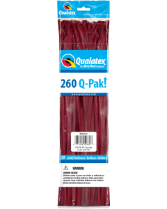 260Q Bag 50 - Maroon - Latex Balloons (57213Q)