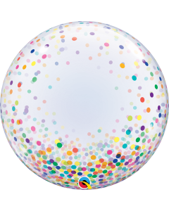Colourful Confetti Dots - 24 Inch Bubble Balloon (57791Q)