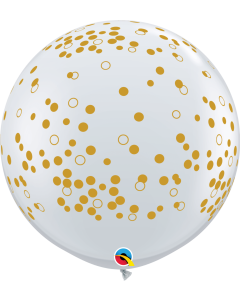 Confetti Dots-A-Round - 3 Foot (3ft) Latex Balloon (57893Q)