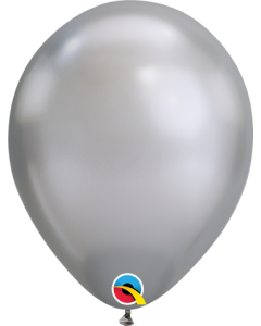 Silver Chrome - 28cm (11 Inch) Latex Balloon (58270Q)