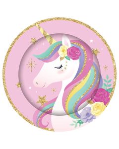 Unicorn Party - Plates (Pack of 8) (E7216)