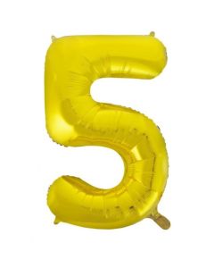 5 Gold Number - 86cm (34') Foil Balloon (5GoldA)