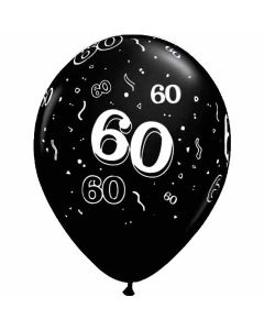 60-A-Round Black Pearl - 28cm (11 Inch) Latex Balloon (60-01)