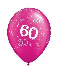 60-A-Round Magenta Pearl - 28cm (11 Inch) Latex Balloon (60-11)