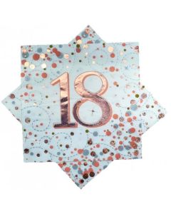 Sparkling Fizz Rose Gold - Napkin 18  (Pack of 16) (635760A)