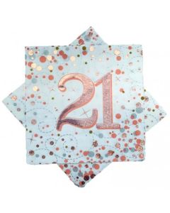 Sparkling Fizz Rose Gold - Napkin 21 (Pack of 16) (635777A)