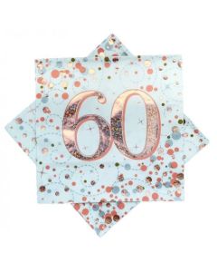 Sparkling Fizz Rose Gold - Napkin 60 (Pack of 16) (635814A)