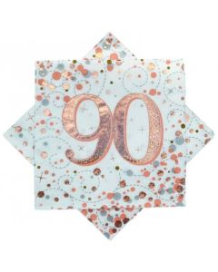 Sparkling Fizz Rose Gold - Napkin 90 (Pack of 16) (635852A)