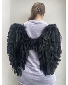 Angel Feather Wings - Black (50 x 50cm) (65212INT)