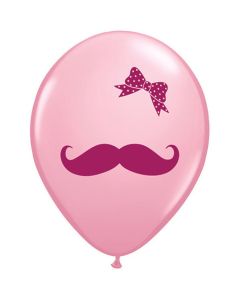 Mustache & Ribbon - 28cm (11 Inch) Latex Balloon (65903Q)