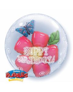 Birthday Flower- 24 Inch Double Bubble Balloon (68805Q)