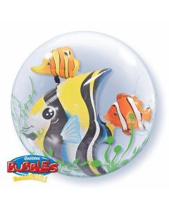 Tropical Fish - 24 Inch Double Bubble Balloon (68809Q)