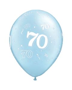 70-A-Round Light Blue Pearl - 28cm (11 Inch) Latex Balloon (70-03)