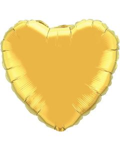 Gold Heart - 91cm (36 Inch) Foil Balloon (91cm (36 Inch) Heart Foil) (78451Q)