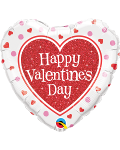 Happy Valentines Day - 18 Inch Foil Heart Balloon (78535Q)