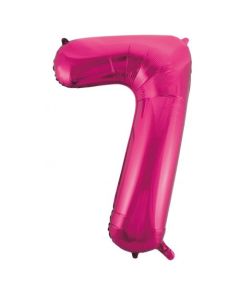 7 Magenta Pink Number - 86cm (34') Foil Balloon (7PinkA)