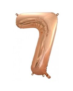 7 Rose Gold Number - 86cm (34') Foil Balloon (7RoseA)