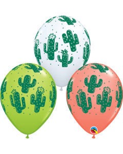 Cactuses Assorted - Western - 28cm (11 Inch) Latex Balloon (80068Q)
