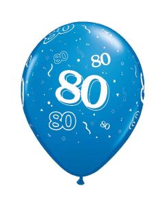 80-A-Round Sapphire Blue Pearl - 28cm (11 Inch) Latex Balloon (80-04)