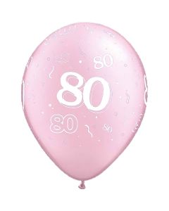 80-A-Round Pink Pearl 11 - Inch Latex Balloon (80-12)