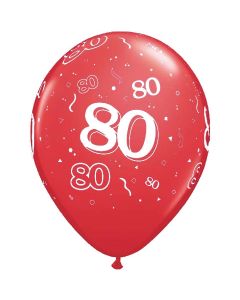 80-A-Round Red Pearl - 28cm (11 Inch) Latex Balloon (80-14)