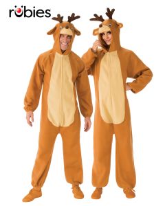 Reindeer Onesie Jumpsuit Adult Costume (RUB821094)