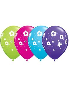 Daisies & Butterflies - 28cm (11 Inch) Latex Balloon (85065Q)