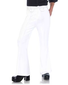 Men's White Bell Bottom Pants Adult Costume (LEG86641W)