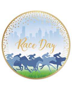 Race Day 23cm / 9in Paper Plates (Pack of 20) (8829940AM)