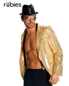 Sequin Jacket Men Gold Adult Costume (RUB889992)