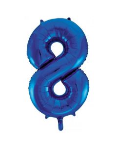 8 Saphire Blue Number - 86cm (34') Foil Balloon (8BlueA)