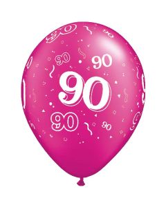 90-A-Round Magenta Pearl - 28cm (11 Inch) Latex Balloon (90-11)